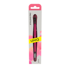 Staleks Pro UNIQ 10 TYPE 4.2 Gummy Manicure Pusher with Silicone Handle Narrow Rounded Pusher + Bent Blade PQ-10/4.2