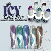 Icy Cats Eye Gel Polish - ALL 5 Colors - Frozen, Frostbite, Blizzard, Iced Ginger & Pink Powder