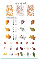 Graceful leaves (CjS-318) - Clear Jelly Stamping Plate