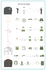 Military (CjS-331) - Clear Jelly Stamping Plate