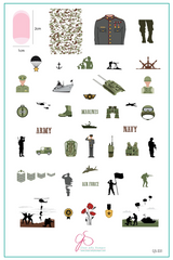 Military (CjS-331) - Clear Jelly Stamping Plate