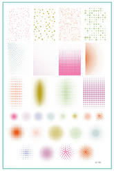 Confetti Chic (CjS-393)) Etched Nail Art Stamping Plate - Clear Jelly Stamper Plate