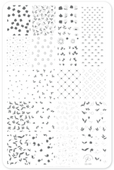 Petals in Pattern (CjS-409) - Etched Nail Art Stamping Plate - Clear Jelly Stamping Plate
