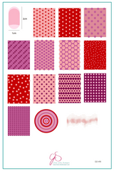 Dotty About You (CjS-410) Etched Nail Art Stamping Plate - Clear Jelly Stamper Plate