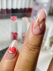 Cherry Picked for the Game (CjS-416) Etched Nail Art Stamping Plate - Clear Jelly Stamper Plate