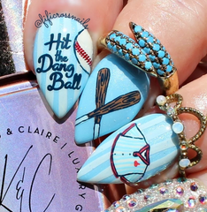 Cherry Picked for the Game (CjS-416) Etched Nail Art Stamping Plate - Clear Jelly Stamper Plate