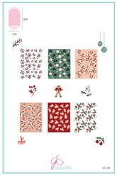 Gifts, Glides, and Holly Vibes - Wallpaper (CjSC-88) - Clear Jelly Stamping Plate