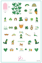 Shake Your Shamrocks (CjSH-103) Etched Nail Art Stamping Plate - Clear Jelly Stamping Plate