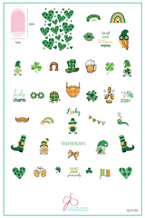 Shake Your Shamrocks (CjSH-103) Etched Nail Art Stamping Plate - Clear Jelly Stamping Plate