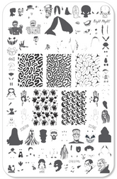 Freaky Little Friends (CjSH-130) Etched Nail Art Stamping Plate