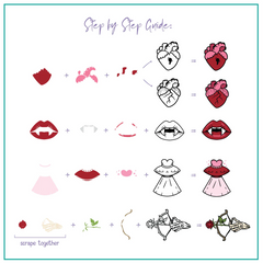 My Creepy Valentine (CjSV-42)  - Medium Clear Jelly Stamping Plate