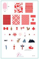The Great Canadian Mix (CjSH-140) - Etched Nail Art Stamping Plate - Clear Jelly Stamping Plate (Copy)