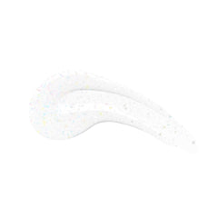 en Vogue Lac It! Draco mix of silver and holographic microglitters in clear base UV/LED gel nail polish for professional nails and extensions swatch