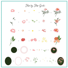 Floral Blossom - Two (CjS-280) - CJS Medium Stamping Plate