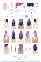 French Mani - Four (CjS-290) - Clear Jelly Stamping Plate