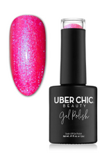 Electric Pink - Glitter Gel Polish - Uber Chic 12ml