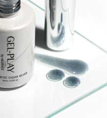 Akzentz Gel Play Glass Series MAGNETIC CLEAR SILVER - 10ml Bottle