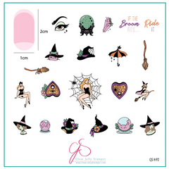 Hallo-Witch (CjSH-92) - CJS Medium Stamping Plate