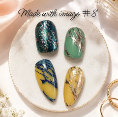 Marble Crush (CjS-405) - Etched Nail Art Stamping Plate - Clear Jelly Stamping Plate