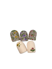 Petals in Pattern (CjS-409) - Etched Nail Art Stamping Plate - Clear Jelly Stamping Plate