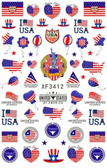 Patriotic - 8 Sheets for the Price of 4!! Thin Decals