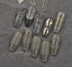 Embossed Patterns SILVER 344- Thin Decals