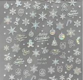 Winter Snowflakes Iridescent White Pearl 461 - Thin Decals