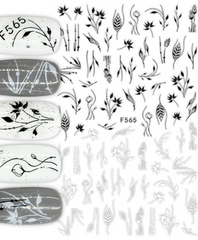 Floral Outlines F565 - Thin Decals