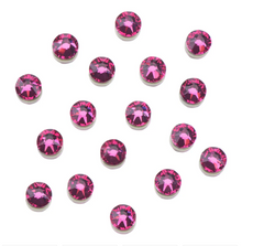 Genuine Crystal Rhinestones - Fuchsia Flat Back 144ct