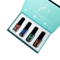 Shifting Color Polish (Semi-Sheer 4pk) Colors #SC 01-04 Stamping Kit