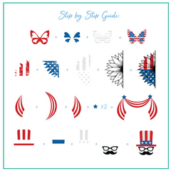 Stars & Stripes - Two (CjS-313) - CJS Medium Stamping Plate