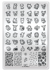 Tiny Little Animals -01 - Uber Chic Stamping Plate