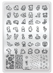 Tiny Little Animals -02 - Uber Chic Stamping Plate