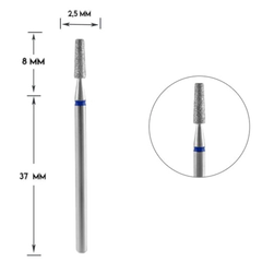 Staleks Diamond Nail Prep Drill Bit "FRUSTUM" Red Diameter 2.5/8MM - FA70B025