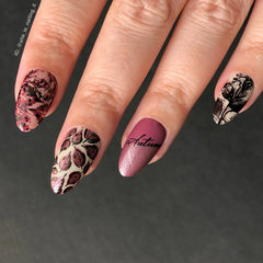 Graceful leaves (CjS-318) - Clear Jelly Stamping Plate