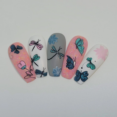 Dragonflies & Butterflies "Beginner Edition"  (CjS-B-THREE) -  CJS Medium Stamping Plate