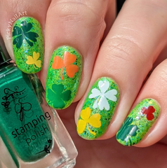 Shake Your Shamrocks (CjSH-103) Etched Nail Art Stamping Plate - Clear Jelly Stamping Plate