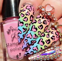 With Love (CjSV-35) Etched Nail Art Stamping Plate - Clear Jelly Stamper Plate