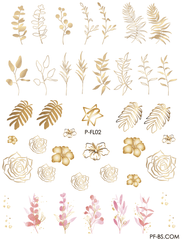 Pasties - Gold Floral FL02