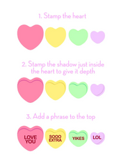Candy Hearts- Uber Chic Mini Stamping Plate
