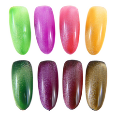 Neon Cats Eye Bundle - Blue Amber Gel Polish 15ml Each