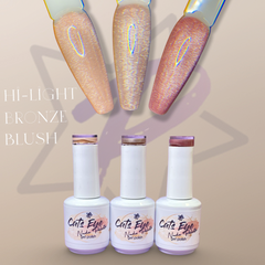 Nude Collection - Cats Eye Gel Polish : Bronze, Blush & Hi-Light