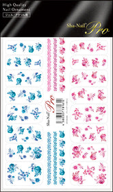 Pink & Blue Antique Roses