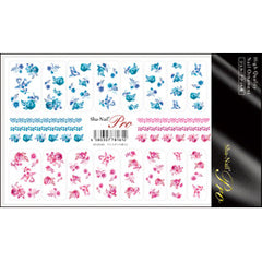 Pink & Blue Antique Roses