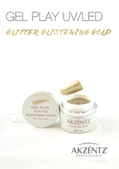 Glitter Glistening Gold Metallic - Akzentz Gel Play UV/LED