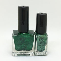 #61 Glitzy Evergreen Stamping Polish
