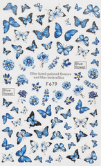 Pasties - Blue Butterfly & Flowers # 679