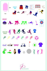 Sports Fans (CjS-91) - Clear Jelly Stamping Plate