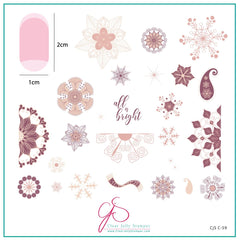 All Is Bright (CjS-C-59)  - CJS Medium Stamping Plate