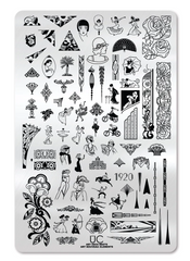 Art Deco Meets Art Nouveau Elements - Uber Chic Stamping Plate